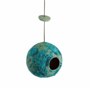 Art | Ceramic Birdhouse In Blue