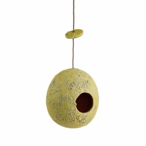 Art | Ceramic Birdhouse In Yellow