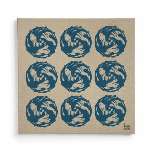 Art | Linen Screen Print In Blue