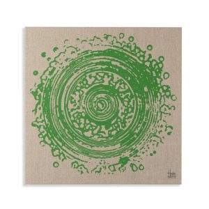 Art | Vintage Tile Stretched Canvas Print In Evergreen