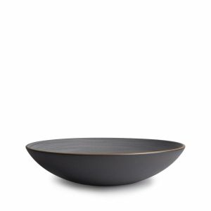 Bowls | Echo Etched Shallow Salad Bowl In Indigo