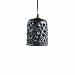 Candles & Lighting | Small Cylinder Hanging Lantern In Black