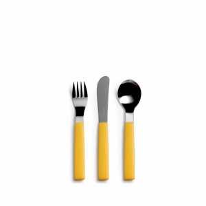 Flatware & Knives | Flatware Set With Yellow Handles