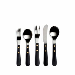 Flatware & Knives | Provencal Flatware In Black (5 Piece Setting)