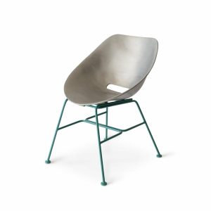 Furniture | Aluminum Shell Chair With Turquoise Base