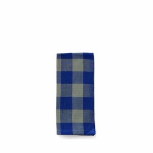 Napkins | Big Gingham Napkin In Cobalt (Set Of 2)