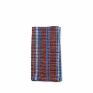 Napkins | Cotton Tartan Napkin In Red And Blue