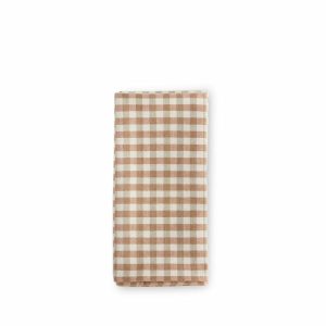 Napkins | Gingham Napkins In Cafe/Sage (Set Of 4)