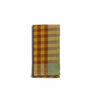 Napkins | Grid Napkin In Acorn (Set Of 2)