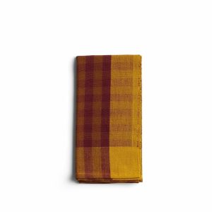 Napkins | Grid Napkin In Harvest (Set Of 2)