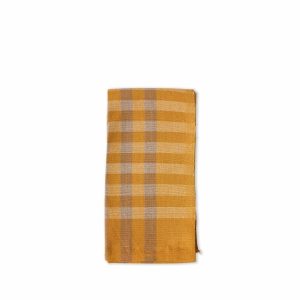 Napkins | Grid Napkin In Ochre (Set Of 2)