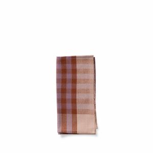 Napkins | Grid Napkin In Plum (Set Of 2)