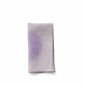 Napkins | Hand-Painted Linen Napkin In Dusk Circle