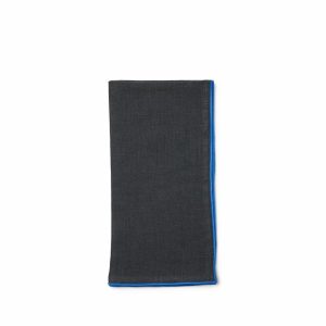 Napkins | Large Napkin In Charcoal (Set Of 2)