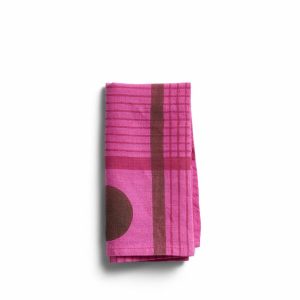 Napkins | Plaid Napkin In Azalea