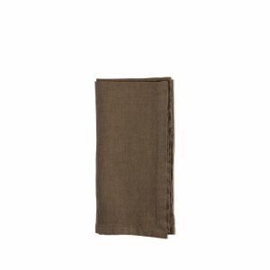 Napkins | Tela Napkin In Sepia Brown (Set Of 4)