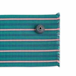 Runners & Tablecloths | Cotton Tartan Runner In Green, Navy Blue & Red