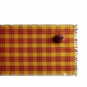 Runners & Tablecloths | Waffle Plaid Table Runner In Naranja