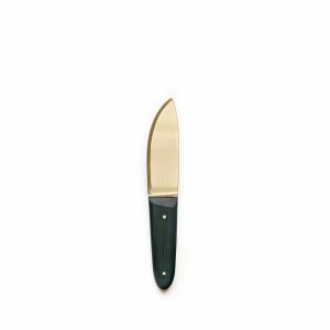 Serving | Large Brass And Walnut Cheese Knife