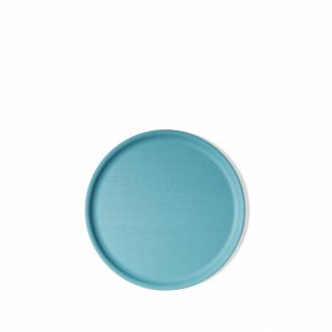 Trays & Platters | Small Round Tray In Foggy Blue