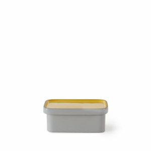 Vases & Objects | Butter Dish In Sunflower Gloss And Light Grey Whale