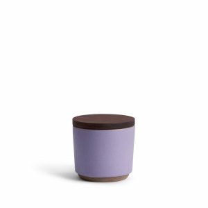 Vases & Objects | Container With Walnut Lid In Dusk