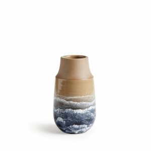 Vases & Objects | Neck Vase In Midnight And Latte Watercolor