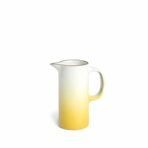 Vases & Objects | Small Pitcher In Ochre And Opaque White