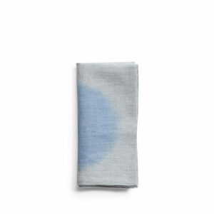 Napkins | Hand-Painted Linen Napkin In Glacier Circle