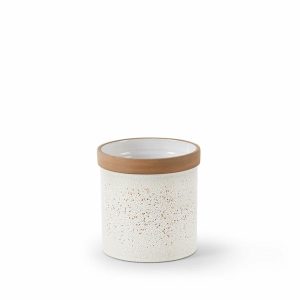 Vases & Objects | Utensil Crock In Opaque White And Matte Brown