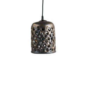 Candles & Lighting | Small Cylinder Hanging Lantern In Bronze